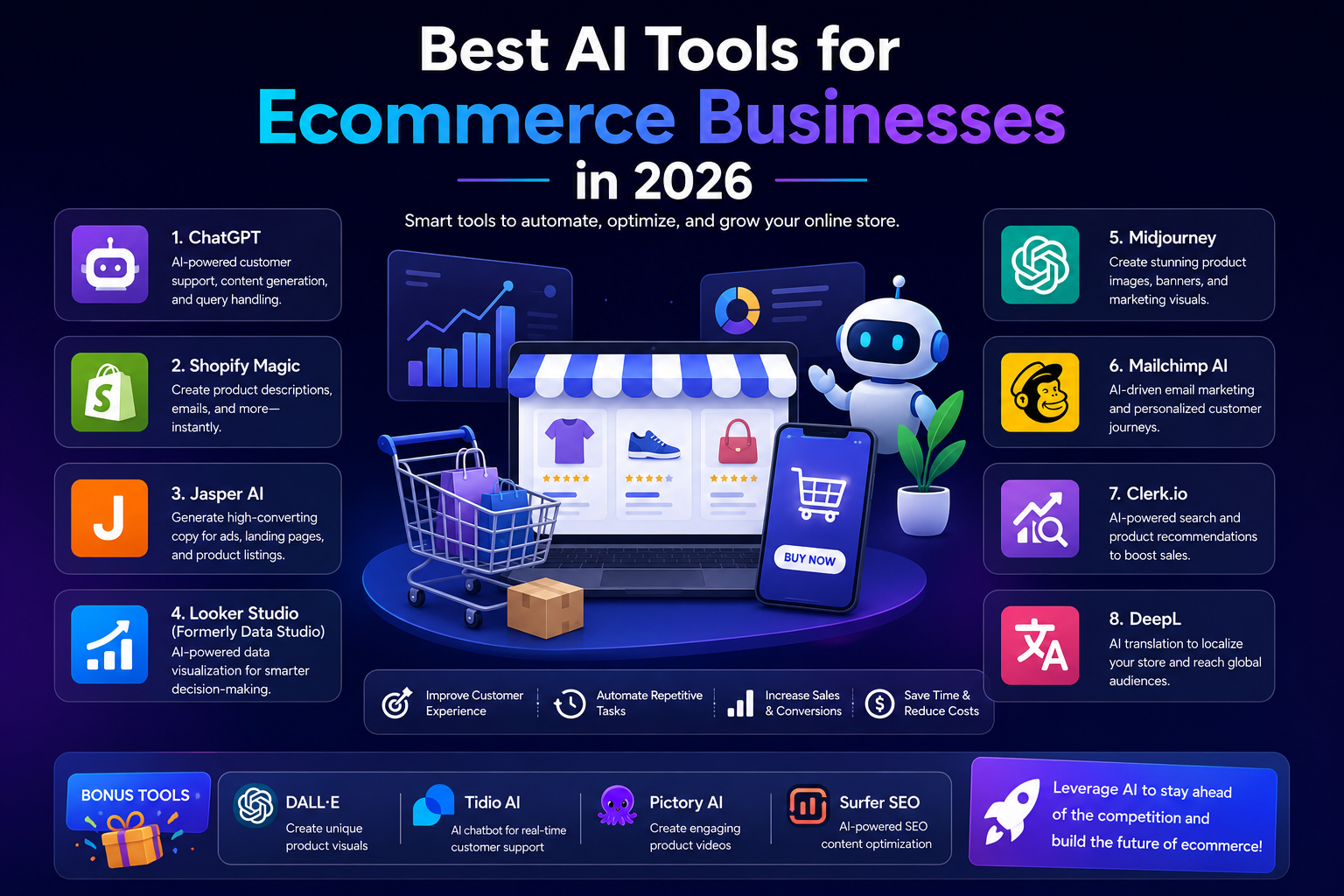 Best AI Tools For Ecommerce Businesses