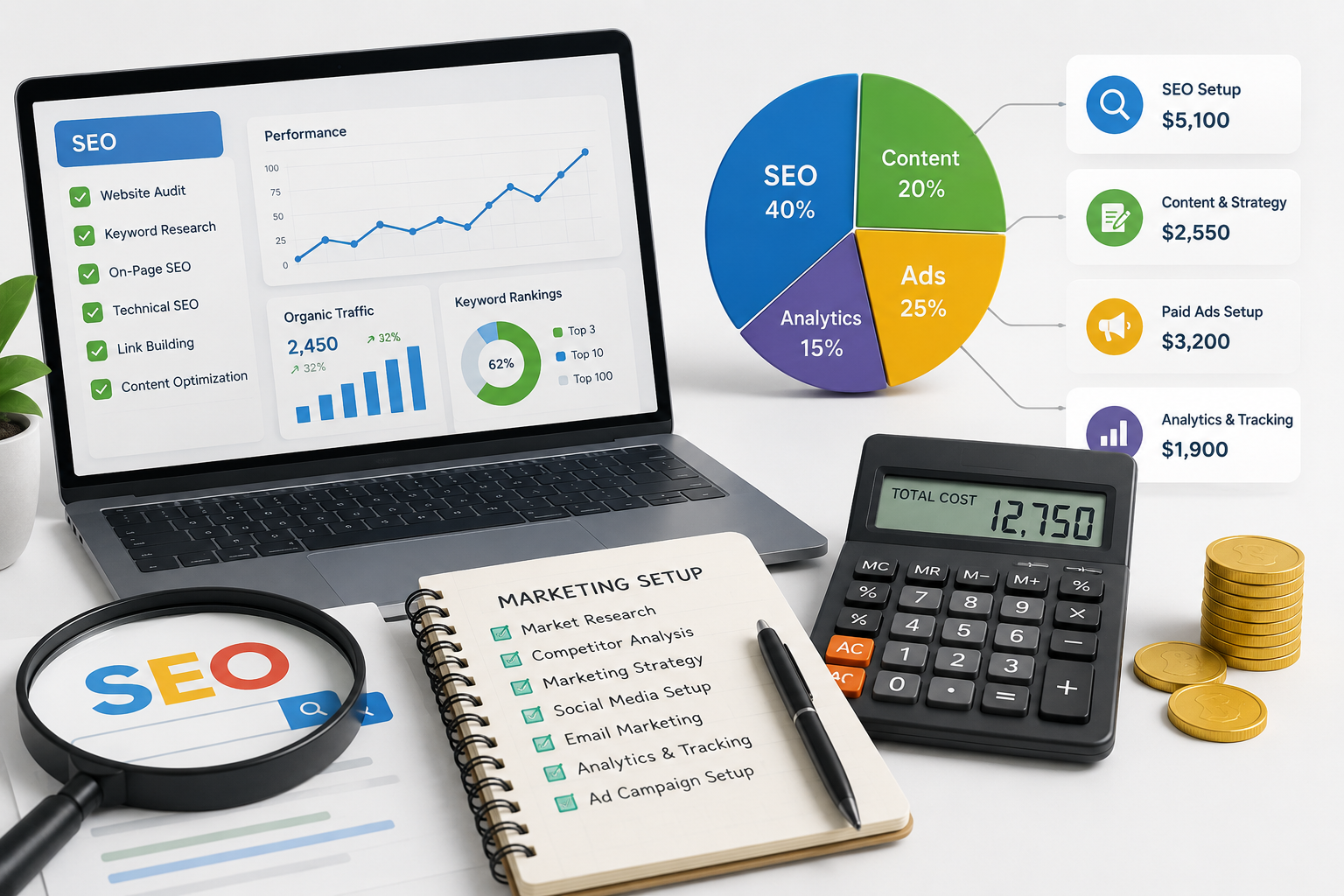 SEO and Marketing Setup Costs