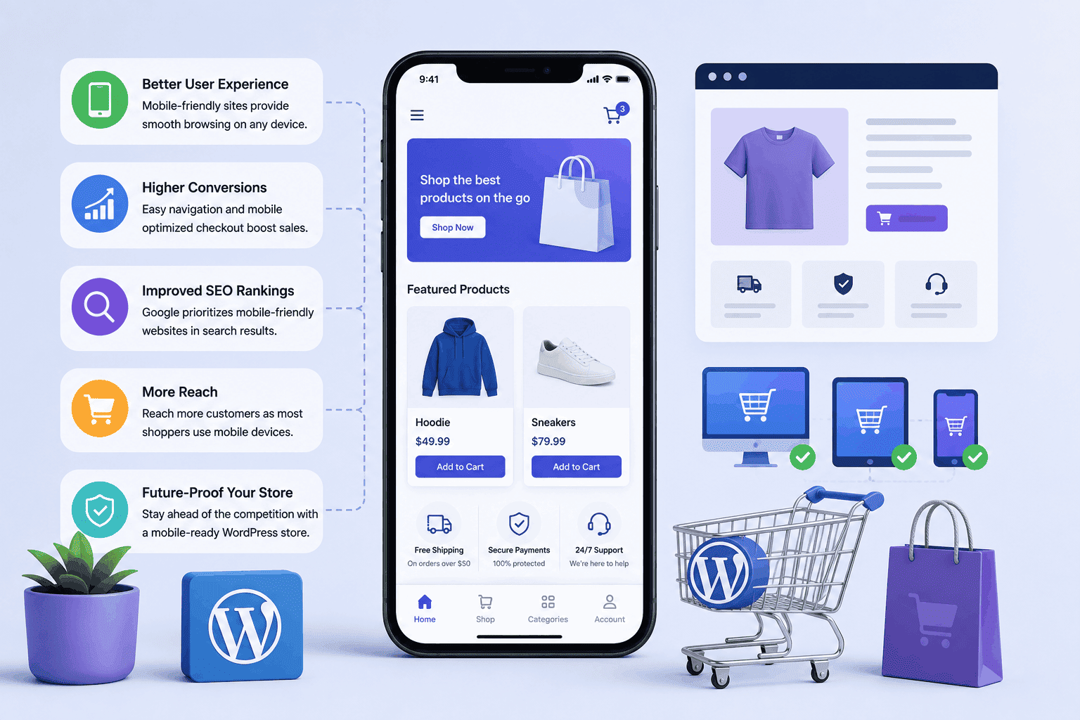Mobile Friendly WordPress Store Design Mobile Friendly WordPress Store Design