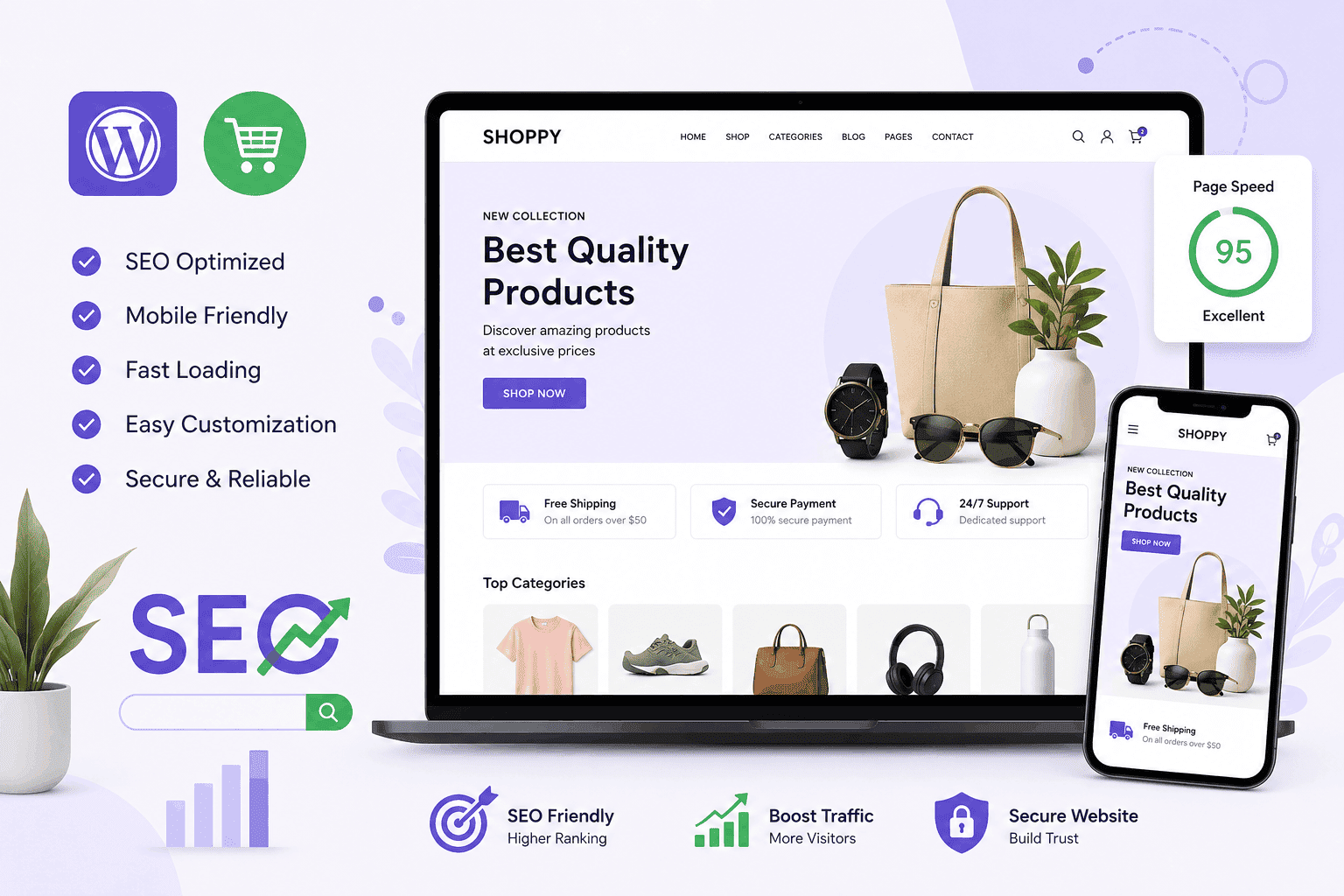 SEO Friendly WordPress Ecommerce Theme
